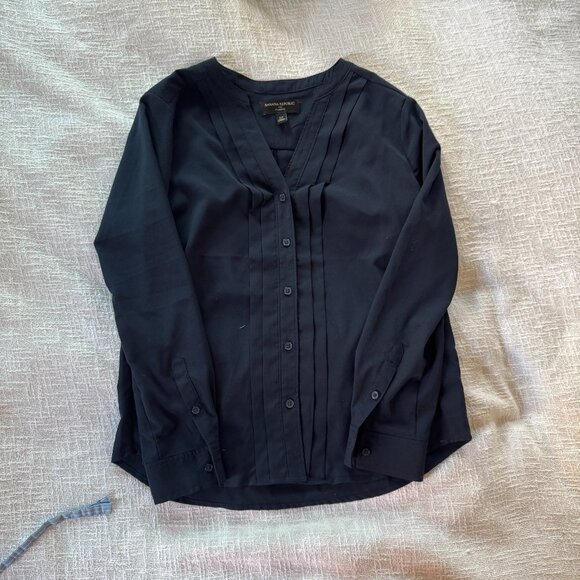 Banana Republic Work Blouse - Navy Blue - Picture 1 of 3